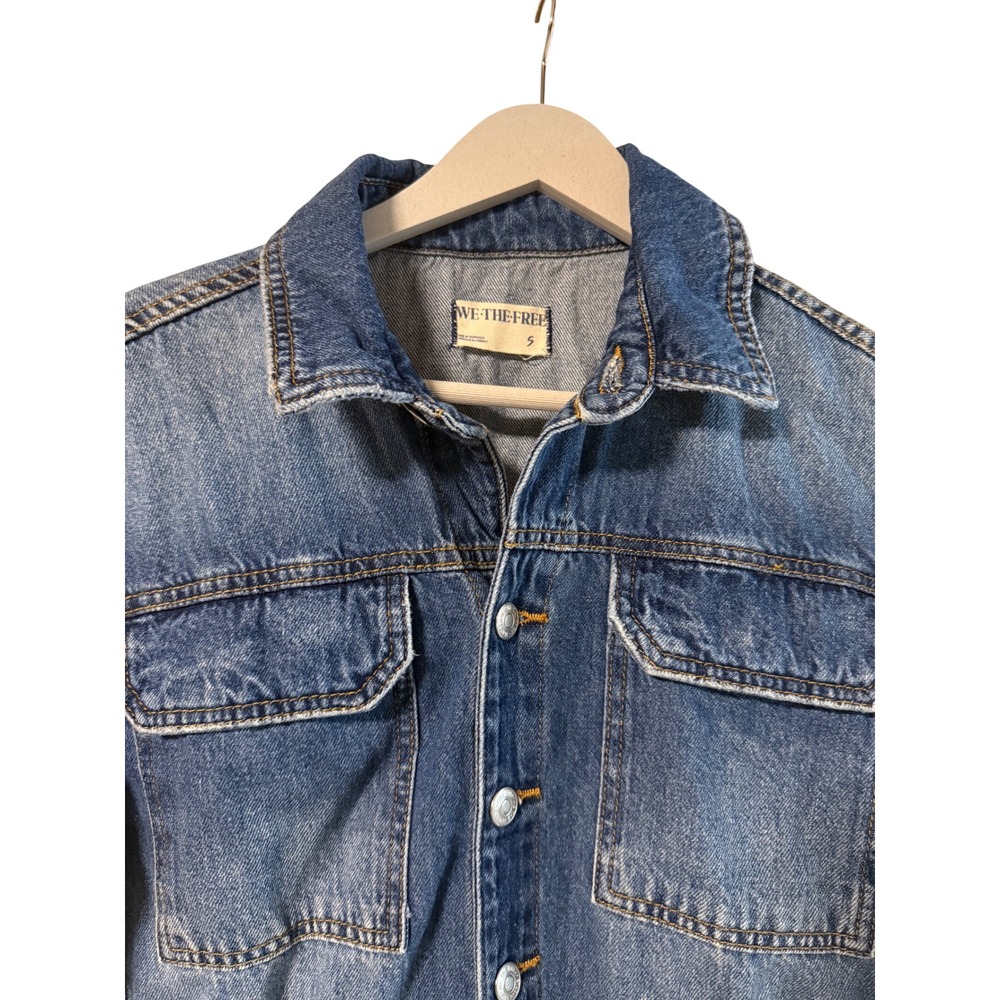 Free People We The Free Denim Marci Jumpsuit Size S OB1154494 - Picture 5 of 8